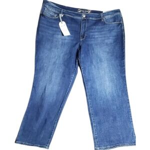 Seven7 Limited Edition Womens Plus Size 28 Straight Leg Jeans Medium Wash NWT